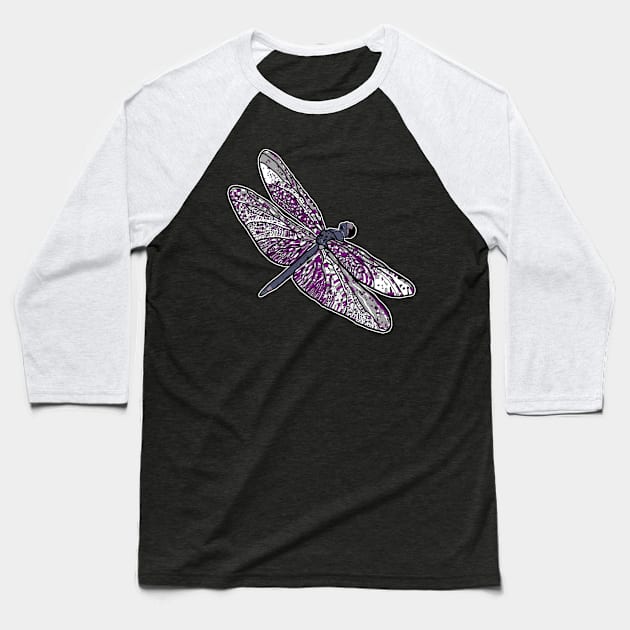 Asexual Dragonfly Baseball T-Shirt by theartfulscientist